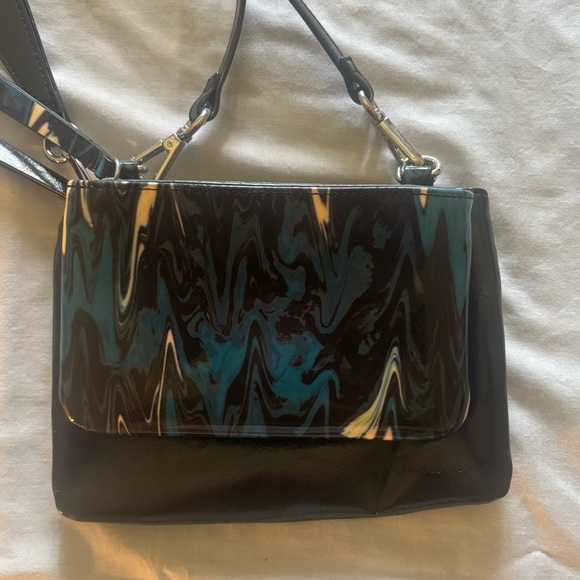 Circus by Sam Edelman Black and Blue Crossbody Bag with Structured Design - Picture 1 of 6